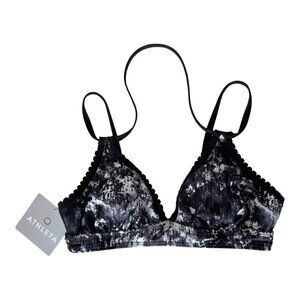 Athleta Women's Black Tie Dye Bikini Top XS NWT